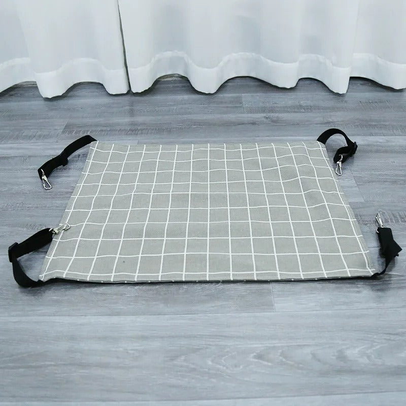 hamac chat grille grise