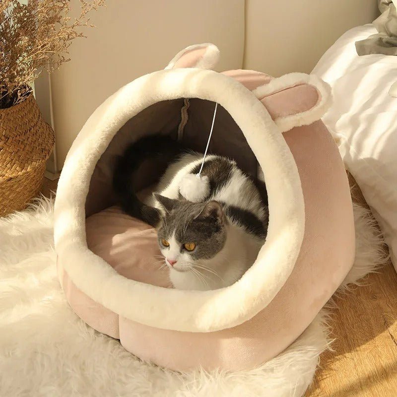 niche pour chat rose