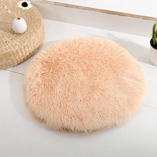 coussin chat coloris peche