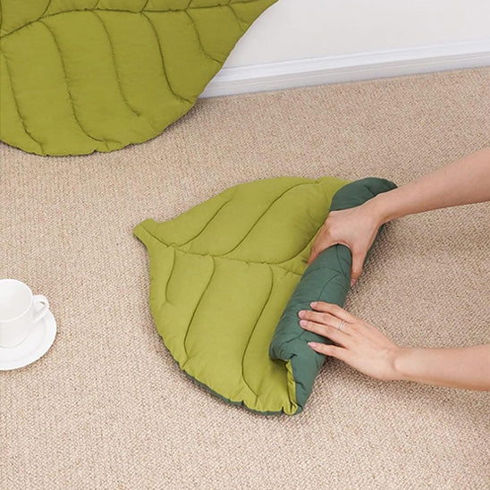 coussin chat tapis coton