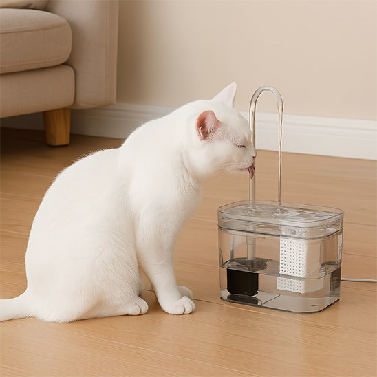Fontaine à eau chat avec filtration intégrée