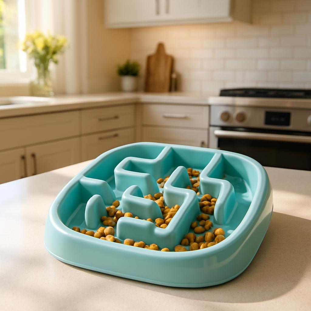 Gamelle anti glouton chat réducteur appétit