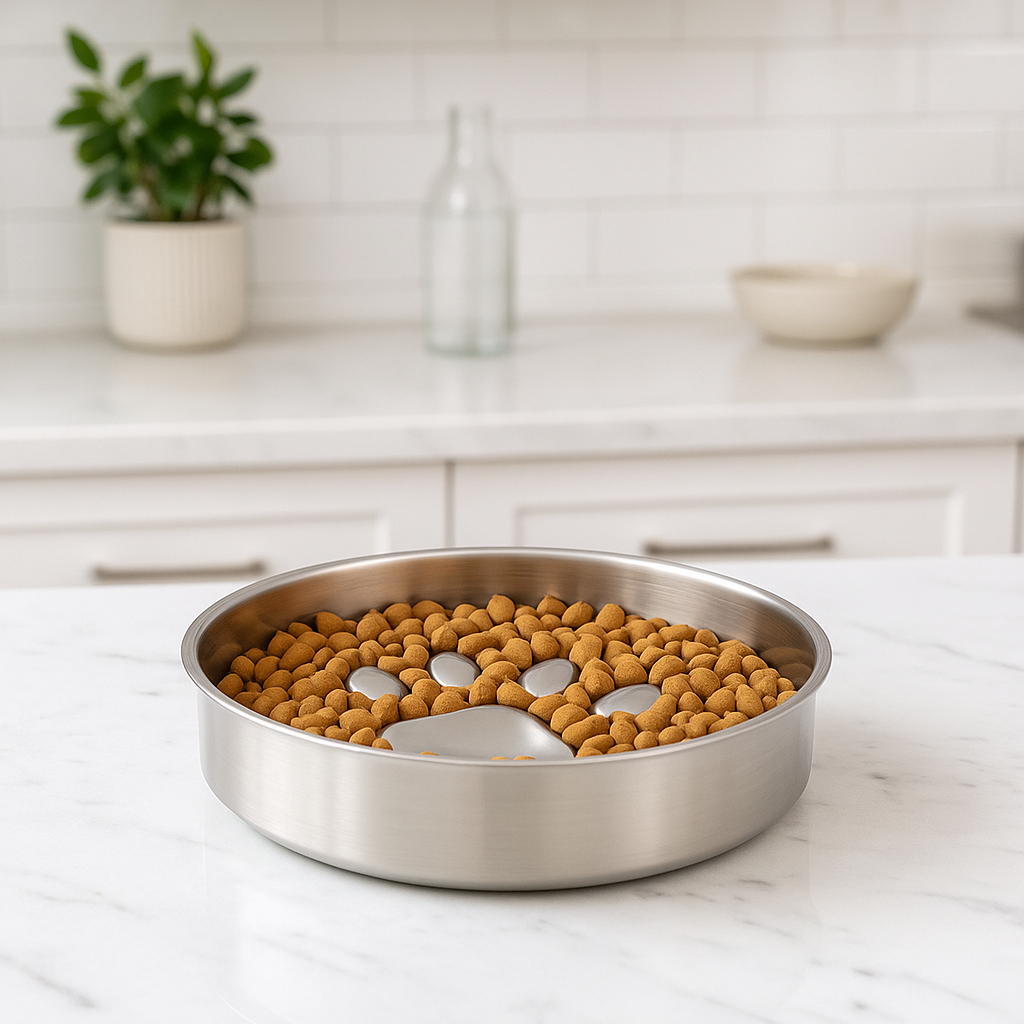 gamelle anti glouton chat relief forme patte chat