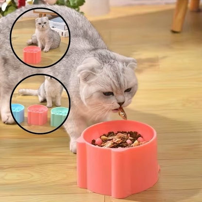 Gamelle anti glouton chat surélevée 12,5 cm diamètre avec relief intérieur