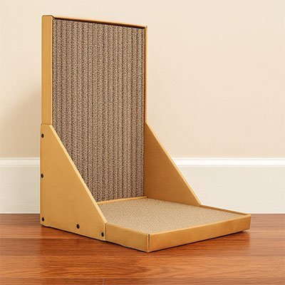 Griffoir en carton pour Chat finition bois clair