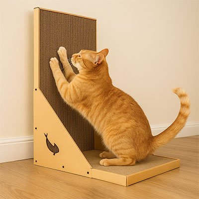 Griffoir en carton pour Chat zone griffage et detente