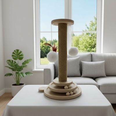 Griffoir pour chat poteau central     