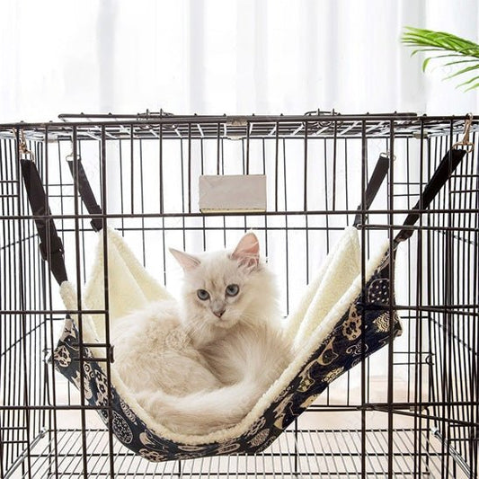 hamac chat suspendu double face