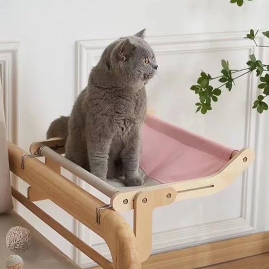 hamac pour chat tissu rose