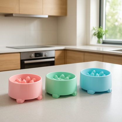 Lot 3 gamelle anti glouton chat divers coloris