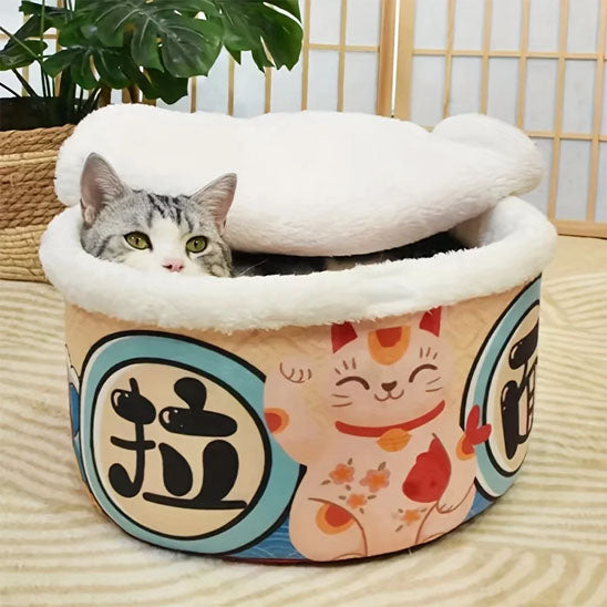 maison pour chat coussin rabat