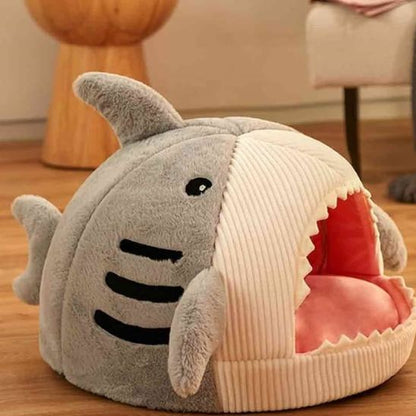 niche chat forme requin gris